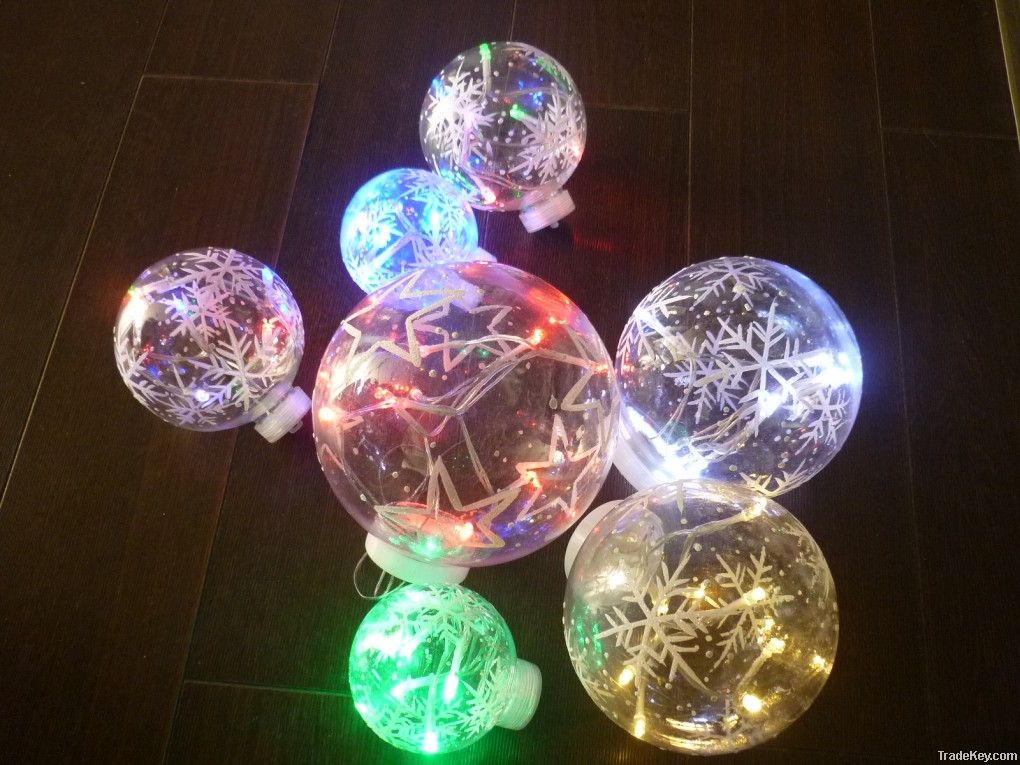 LED light with Christmas ball