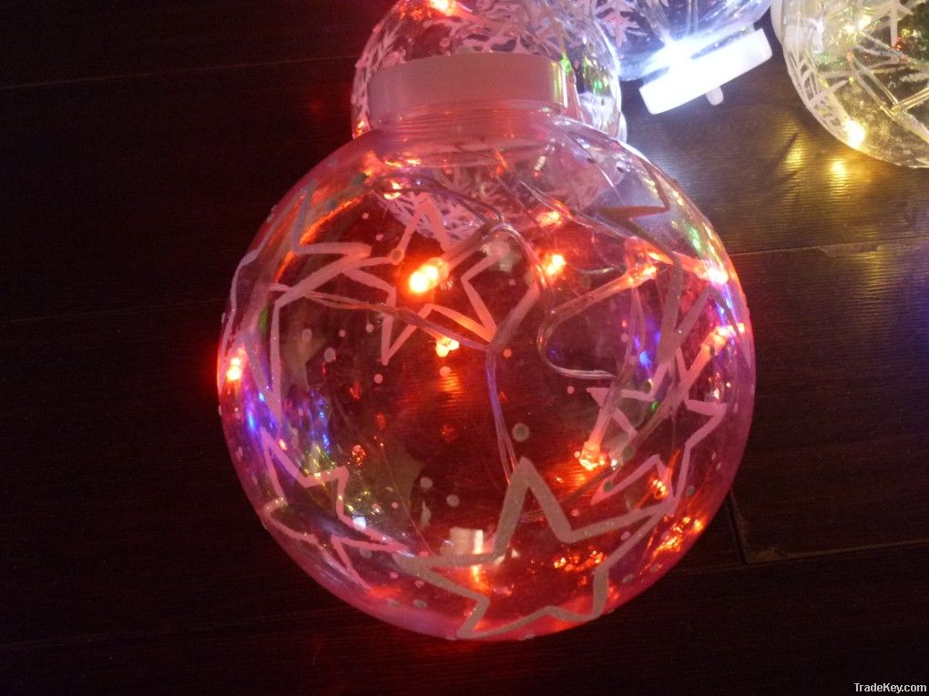 LED light with Christmas ball