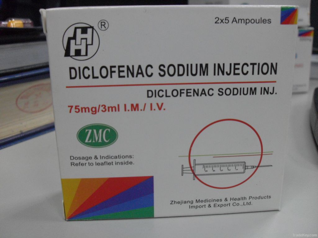 diclofenac injection, 75mg/3ml