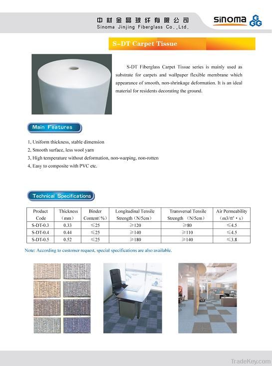 Fiberglass Carpet Tissue/mat