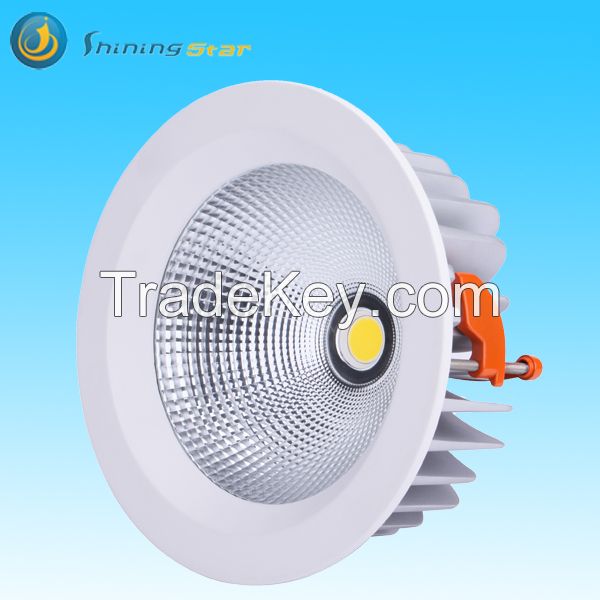 Round white clear 5inch COB led downlight 22W