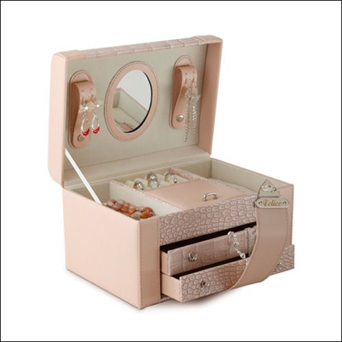 2014 Newly Leather Jewelry Box with Drawers