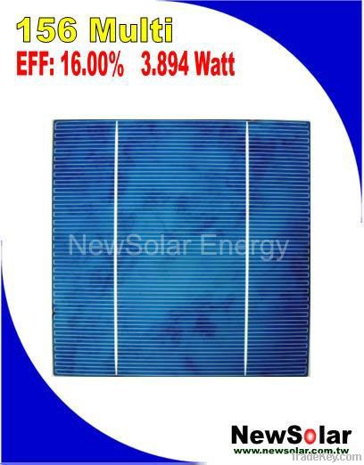 156 Multi 2BB A grade 16.00%(3.894w) Silicon solar cells