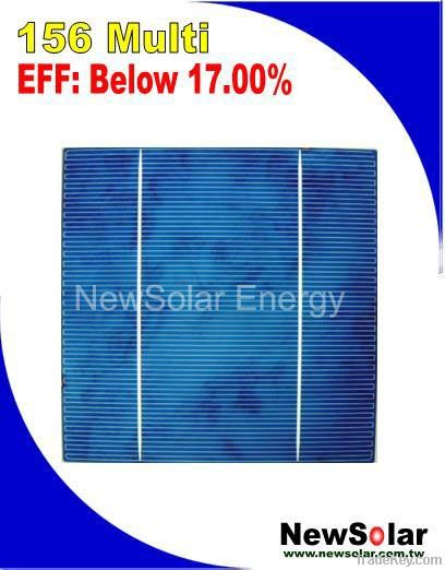 156 Multi 2BB B grade Below 17.00% Silicon solar cells
