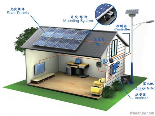 Solar electric Generator system for home use