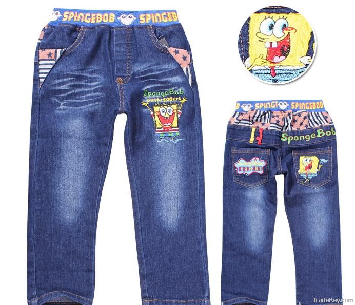 cartoon animal Children's jeans trousers baby jeans