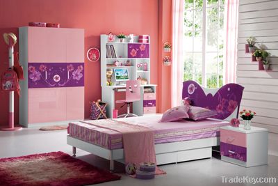 Pink Color Youth Loved MDF Removable Kids /Child Bedroom Furnitur
