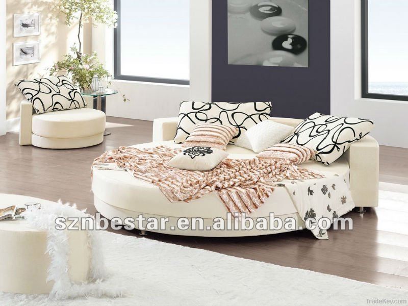 2012 hot sale modern elegant design bed room furniture round bed