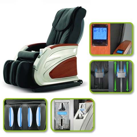 Coin operated massage chair