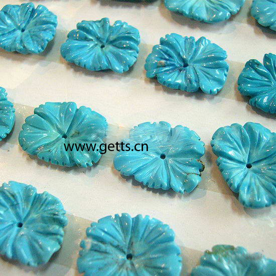 5*18*23mm blue turquoise flower