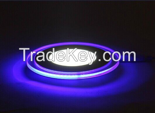 Round Double Color Glass Panel Light