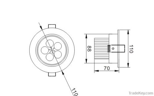 High Power 5W Led Downlight