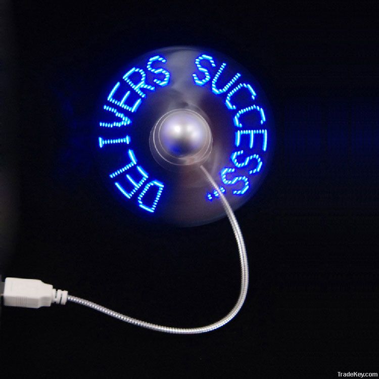 USB programmable message fan