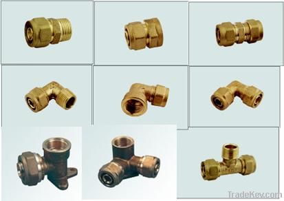 Compression fitting for PEX pipe