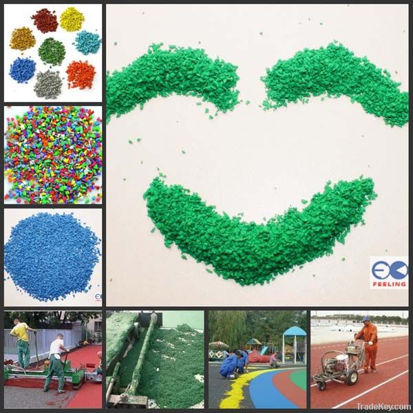 Colorful epdm granules