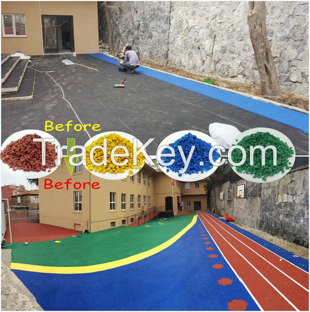 Cheap Rubber Flooring , EPDM rubber playground, USD110/ton ! -G-I-15011204