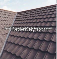 Forest green classical / bond stone coated steel roofing tile/stone coated roofing tiles