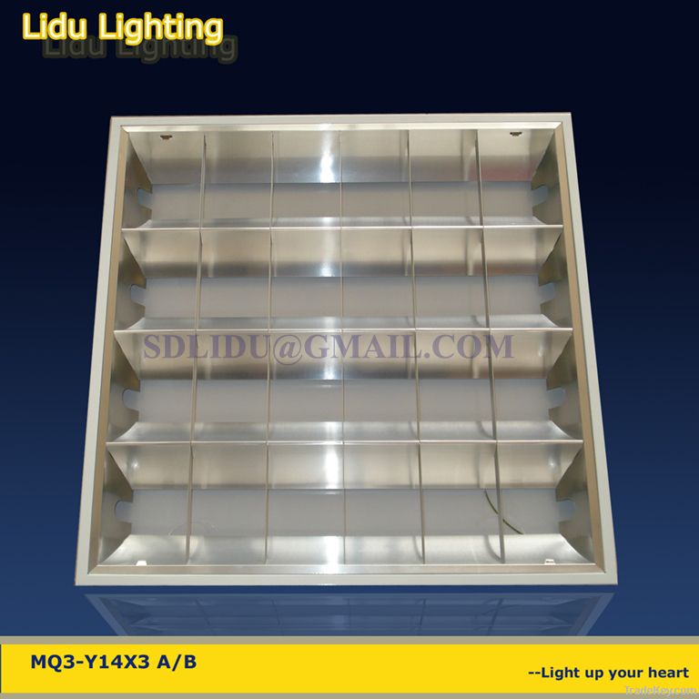 T5 3x14w embeded louver fixture