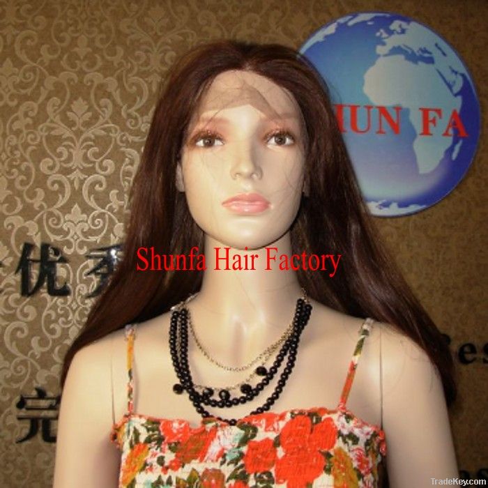 factory straight wave brazilian hair lace front wig