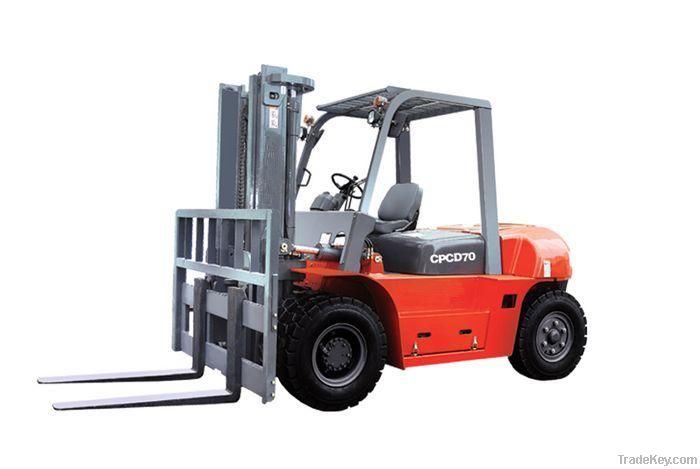 7t loading capacity diesel forlift truck lift height 3m