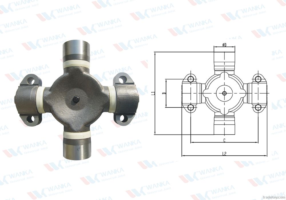 Universal Joint With 2 High Wing And 2 Plain Round Bearings(fig-fa)