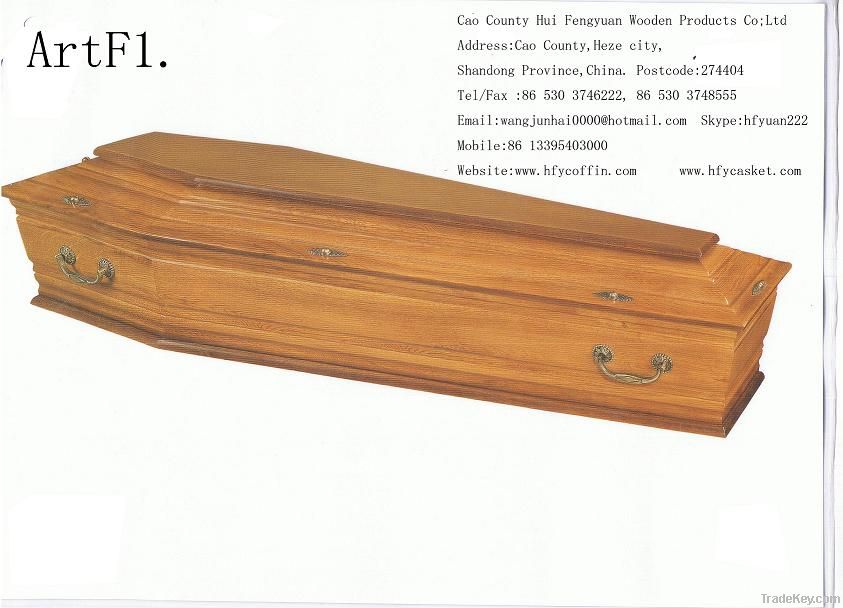 graceful french style wooden coffin with low price for dead man