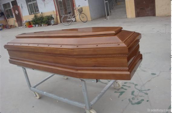 cheap italian wooden coffin with decoration  from china manufacturer