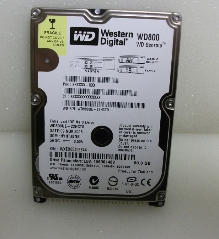 WD800UE 80gb IDE 2.5&quot; hard drive
