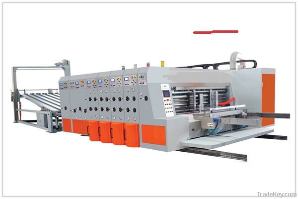 full automatic high speed printing slotting and die cutting machie