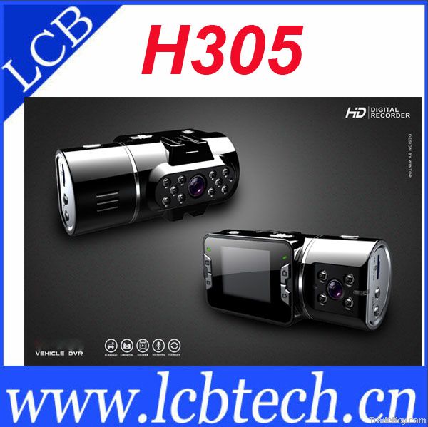 NEW Dual Lens H305 Dashboard Car vehicle Camera Video recorder cam Dua