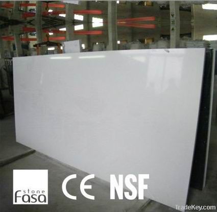 NSF approved eco-fiendly white quartz slabs