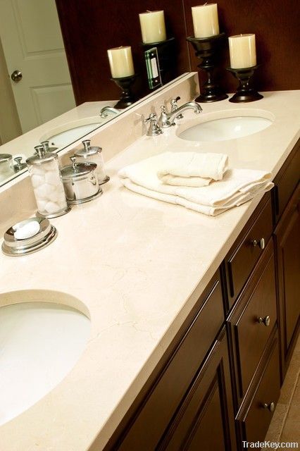 crema marfil marble vanity tops for hotel