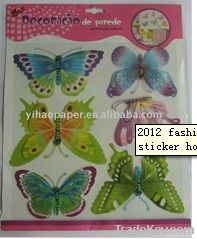 2012 fashion 3D multilevel butterfly PVC wall sticker home decor