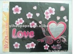 2012 PVC romantic loving home decorative mirror wall sticker