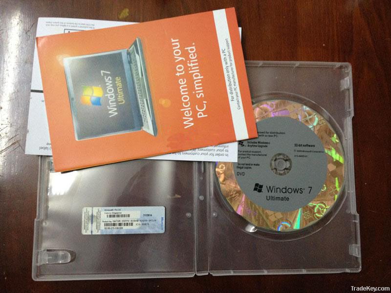 OEM disc and blue coa