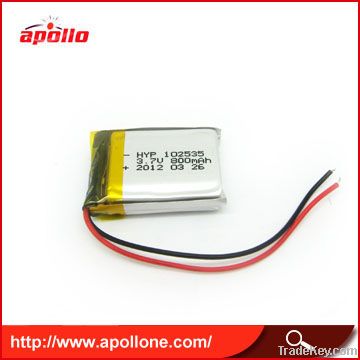 3.7V 800mAh li-polymer battery with factory direct sales