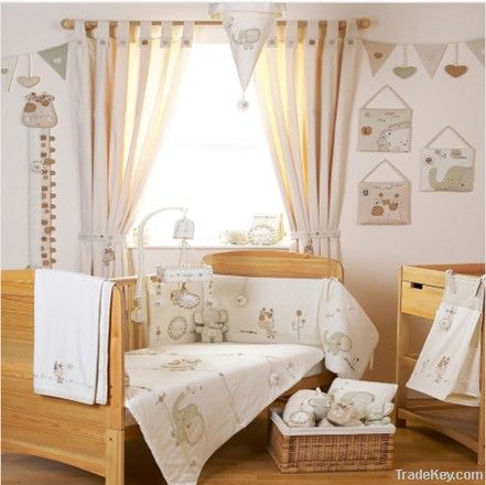 2013 Popular 100% Cotton 12PCS Baby Bedding Set