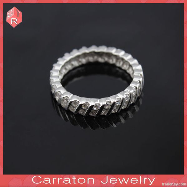 Wholesale CZ popular cheap couple love band ring