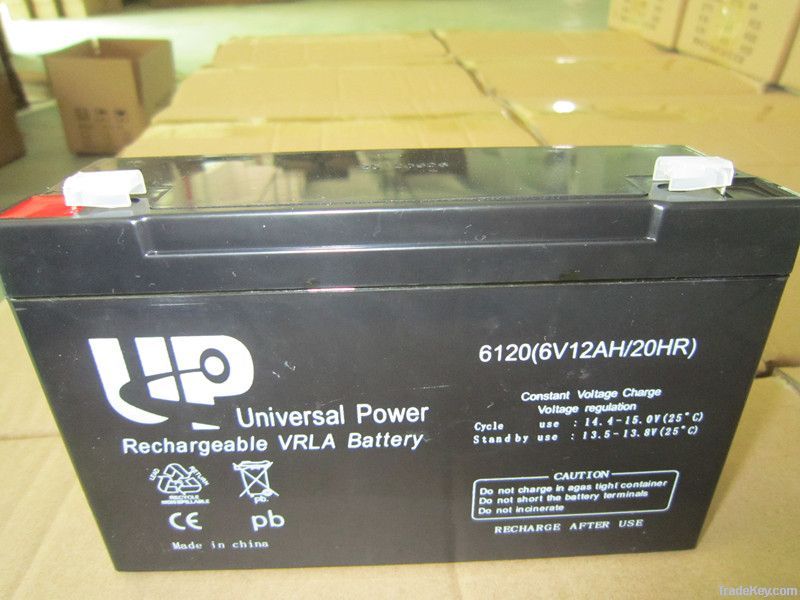 AGM lead acid battery 6V12AH