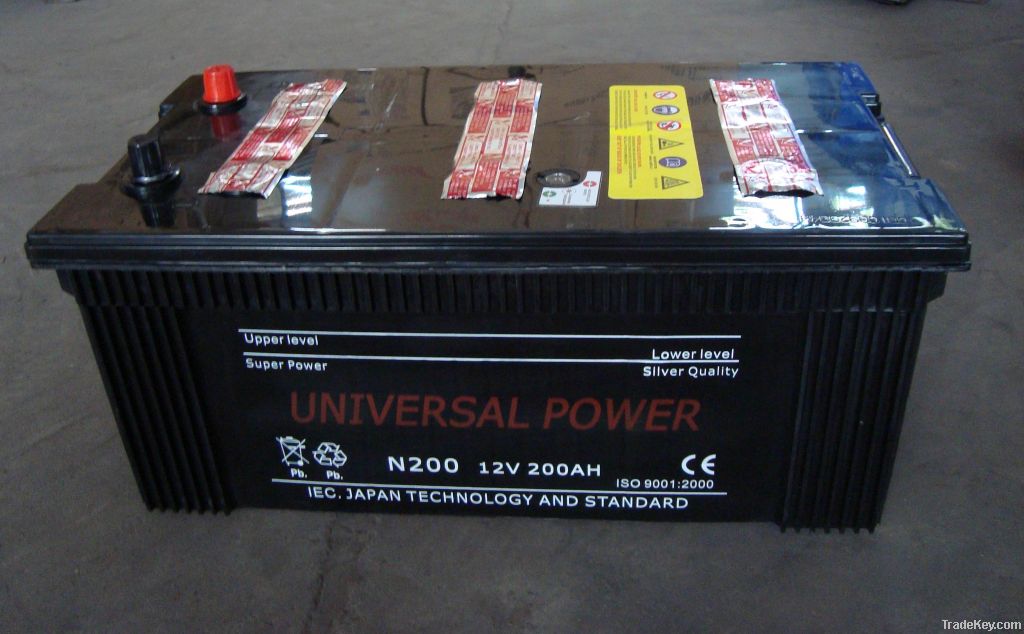Car battery/starting battery /dry charged 12V200AH