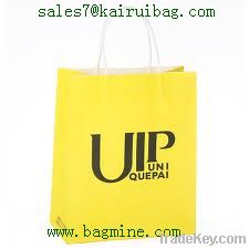 Yellow custom paper bags-KR03