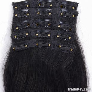 whosale haigh quality human clip-in hair extension