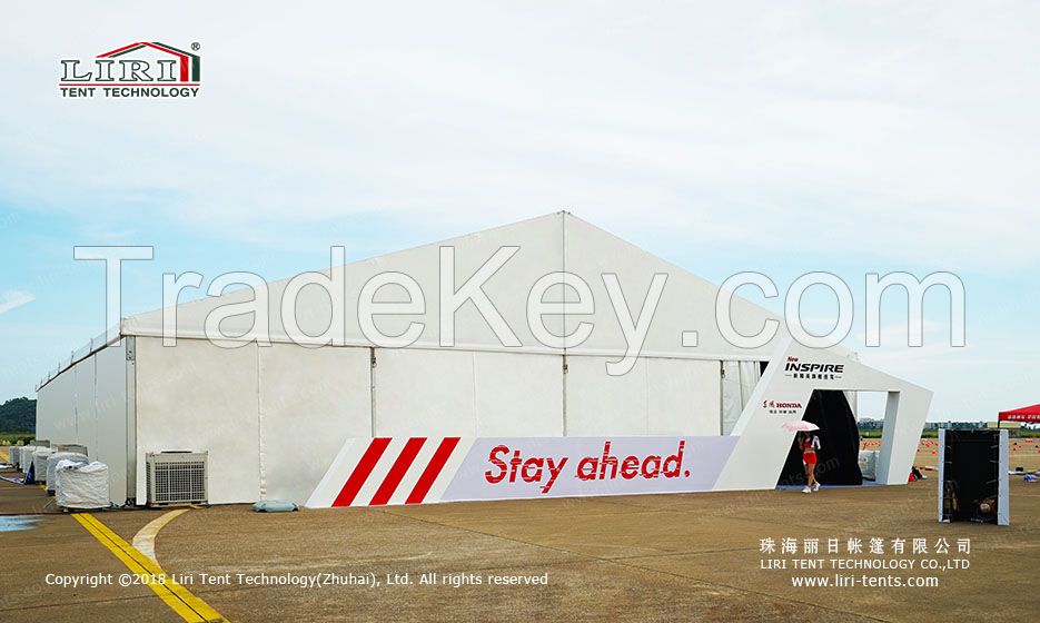 20m width clear span car show tent with alumnium frame and PVC fabric