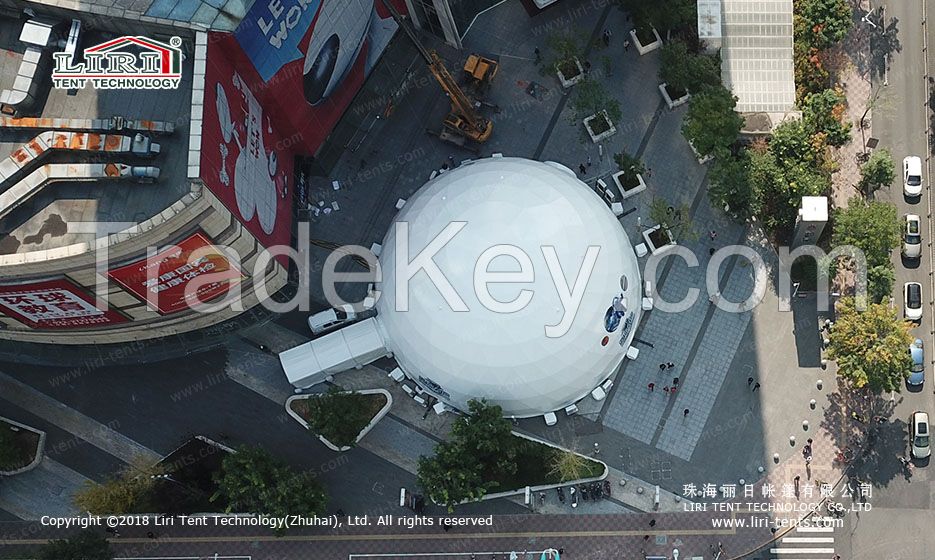 geodesic dome tent for outdoor events with steel frame and pvc fabric