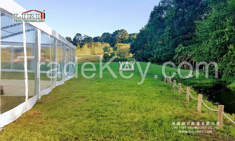 8m width transparent clear span tent for wedding, parties, ourdoor events