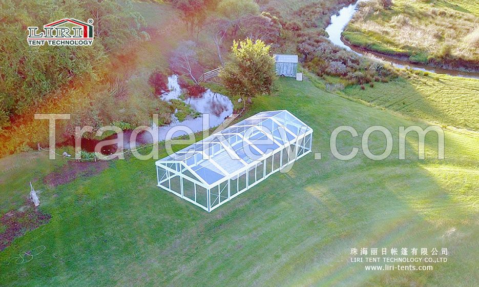 8m width transparent clear span tent for wedding, parties, ourdoor events