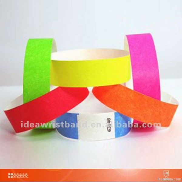 Tyvek paper wristband