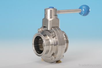sanitary stainless steel manual butterfly valve