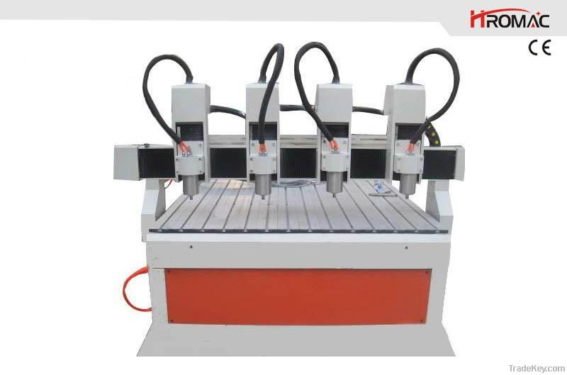 Four heads CNC Advertising router machine HROMAC-1224