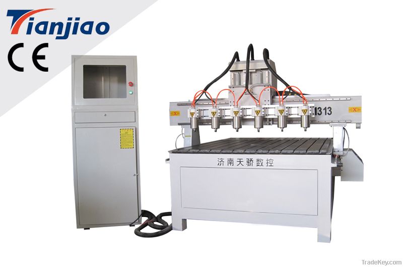 multi heads wood cnc router TJ1313